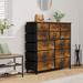 12 Drawer Dresser Closet Fabric Storage Drawer with Wood Tabletop for Bedroom