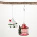 4.5"H and 3.5"H Sullivans Cardinal Birdhouse Ornaments - Set of 2, Multicolored Christmas Ornaments