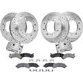 2006-2007 Chevrolet Express 2500 Front and Rear Brake Pad Rotor and Caliper Set - Detroit Axle