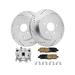 2015-2019 Infiniti Q70L Rear Brake Pad Rotor and Caliper Set - Detroit Axle