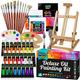 KEFF Oil Paint Set for Adults and Kids - Oil Painting Art Kits Supplies with Oil Based Paints, Stretched Canvas, Table Easel, Brushes, Palette, Knives and Paper Pad