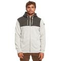 Kapuzensweatjacke QUIKSILVER "Keller" Gr. S, grau (light grey heather) Herren Sweatjacken