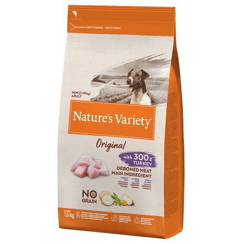 1,5kg Nature’s Variety Original NoGrain Mini Adult Truthahn Hundefutter trocken