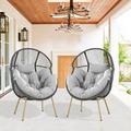 Dakota Fields Karinne Porch Swing Chair w/ Cushion Polyester in Gray | 52.36 H x 27.16 W x 36.4 D in | Wayfair 6E211B266FF445CD93A27F5923137379