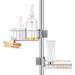 Rebrilliant Janay Tension Pole Shower Caddy Stainless Steel/Metal in Gray | 5 H x 7 W x 4 D in | Wayfair 896E21FB48704661879FEE56EADD8706