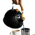 Bouilloire à thé en acier inoxydable 2 5 l théière à sifflet fort poignée ergonomique chauffe-eau