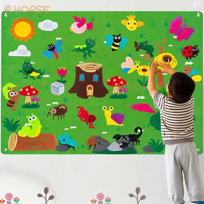 Insect Teaching Felt Board Story Set Make Your Own Animal World Caterpillar Butterfly Stickers Early