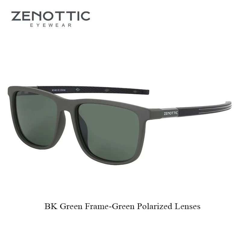 ZENOTTIC Square Polarized Sunglasses for Men - Lightweight TR90 Frame UV Blocking Shades for Driving Fishing Golf Sports