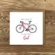 Father's Day Bicycle Card, Bike Greeting Card