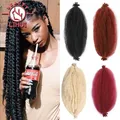 Lihui – Extensions capillaires synthétiques tresses Afro au Crochet mèches crépues Marley mèches