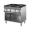 Meking - cucina fiamma libera a gas inox bim 800x900x850/900H kg.65 Kw. 7X2-4