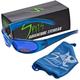 Chicopee Foam Padded Sunglasses (Frame Color: Crystal Blue Lens Color: Clear Mirror)