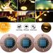 HAOAN Solar Ground Lights - 16LED Solar Garden Lights Outdoorï¼ŒDisk Lights Waterproof In-Ground Outdoor Landscape Lighting for Lawn Patio Pathway Yard Deck Walkway Flood Light Warm White