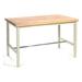 72 W x 36 D Adjustable Height Workbench 1-3/4 Thick Maple Top Safety Edge Tan