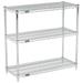 Global Industrial (3) Shelf Media Stand Chrome 36 x 14