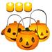 Hemoton 6pcs Halloween Themed Design Pumpkin Night Light Halloween Decor Lamp Bucket with Lid Halloween Supplies