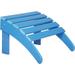Adirondack Ottoman Patio Footrest 13.5 Inch Folding Footstool For Adirondack Chair (Pacific Blue)