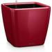 Quadro 35 Self Watering Planter Garden Flower Plant Indoor/Outdoor Floor Planter with Drainage Hole and Plant Substrate Resin H33 L35 W35 cm Scarlet Red High-Gloss