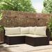 moobody 3 Piece Outdoor Patio Furniture Set Corner Sofa and 2 Middle Sofas with Seat Cushions Sectional Sofa Set Poly Rattan Conversation Set for Garden Deck Poolside Backyard