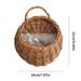 Hand-woven Hanging Baskets Wall Fence Hanging Planter Handmade Rattan Basket Wicker Rattan Flower Basket Flower Pots Hanger Garden Decoration Indoor Outdoor Watering Hanging Baskets