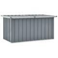 moobody Garden Storage Box Galvanized Steel Storage Container Deck Box Garden Tool Organization Gray for Patio Lawn Poolside Backyard Outdoor Furniture 50.8 x 26.4 x 25.6 Inches (W x D x H)