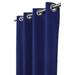 Sunbrella Canvas True Blue Indoor/Outdoor Curtain Panel by Sweet Summer Living 50 x 120 with Stainless Steel Grommets