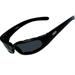 Chicopee Foam Padded Sunglasses (Frame Color: Matte Black Lens Color: Red)