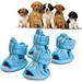 4pcs Paw Shoes Mesh Pet Sandals Dog Shoes Medium Size Pink Sandals Water Proof Boots Pink Rain Boots Puppy Shoes The Dog Mesh Boots Claw Shoes Blue Summer Boots