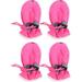 4pcs Dog Shoes One Set Pet Non-Slip Shoe Cover Adorable Rain Shoes Creative Soft Sole Footwear for Pet Dog Puppy (Pink Size 5)
