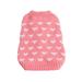 Dog Clothes Heart Pattern Knitting Sweaters Pet Costume Pet Dog Wearing Decoration for Dog Pet Size XL
