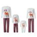 Frobukio Christmas Family Parent-child Suit Elk Print Pullover Plaid Pants Christmas Sleepwear Nightwear Pjs White 3-6 Months