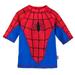 Disney Store Marvel Spider-Man Costume Rash Guard Swim Shirt Boy Size 7/8