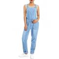 Sprifallbaby Summer Denim Jumpsuits for Women Solid Color Bib Overalls with Pockets Casual Suspender Trousers