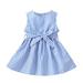 ZHAGHMIN Toddler Girl Dress Toddler Kids Girls Sleeveless Lace Bowknot Stripe Prints Princess Dress Vintage Dress Toddler Girl Baby Girls Birthday Dress Toddler Christmas Dress Baby Holiday Dress Fi