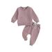 Shuttle tree Toddler Newborn Baby Boy Girl Outfit Long Sleeve Sweatshirts Pants Clothes Set Infant Boys Fall Winter 2PCS