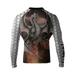 Raven Fightwear Men s White Dragon BJJ Jiu Jitsu Rash Guard MMA