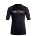 Junior Guard Shaka Bar Short Sleeve UV Protective Rashguard Sun Shirt - Black / White - XS