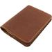 Refillable Leather Pocket Notebook - Mini Composition Cover - Fits Standard 4.5 X 3.25 Mini Composition Book (Dark Brown)