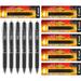 HYYYYH Pen Refills 0.7 Mm Fine 77330 Black Gel Erasable 6 Packs of 3 Refills with 6 Black HYYYYH Clicker 0.7mm Erasable Pens