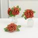 Efavormart 24 Roses | 5 Artificial Foam Rose With Stem And Leaves for Wedding Party Home Event DÃ©cor Wedding Anniversary Party - Terracotta