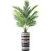 Artificial Tree In Modern Planter Fake Areca Tropical Palm Silk Tree For Indoor And Outdoor Home Decoration - 66 Overall Tall (Plant Plus Tree)