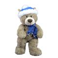 Toboggan The Teddy Stuffed Animal 8 Inch Teddy Bear with a Stylish Scarf - Teddy Bear Love for Kids New Year Gifts