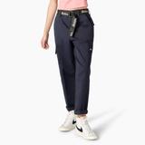 Dickies Women's Relaxed Fit Contrast Stitch Cropped Cargo Pants - Dark Navy Size 30 (FPR57)