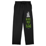 Men's Black Beetlejuice Never Trust The Living Sleep Pants