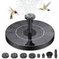 Solar Fountain 6.3 Solar Fountain Pump for Bird Bath Solar Water Fountain with 6 Nozzles and Fixer Solar Bird Bath Fountains for Outdoors Fish Tank Garden Pond Pool and Aquarium