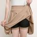 Wyongtao High Waisted Tennis Skirt for Women Skorts Skirts Casual Modest Long Golf Athletic Running Khaki XXXL