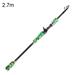 Biplut 1.8/2.1/2.4/2.7/3m Carbon Fiber Telescopic Fishing Rod Pole Fish Tackle Tool (Green 2.7m Casting Rod*)