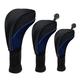 3pcs Golf wood top Long Neck 400cc Driver Headcover Sleeves