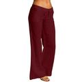 Quealent Women s Pants Plus Size Capri Pants for Women Casual Winter Pull On Yoga Dress Capris Work Jeggings Golf Crop Pants with Pockets (Red L)