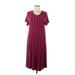 Lularoe Casual Dress - Midi: Pink Stripes Dresses - Women's Size Medium
